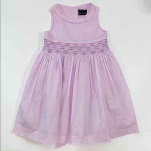 Little girls lilac smocked dress